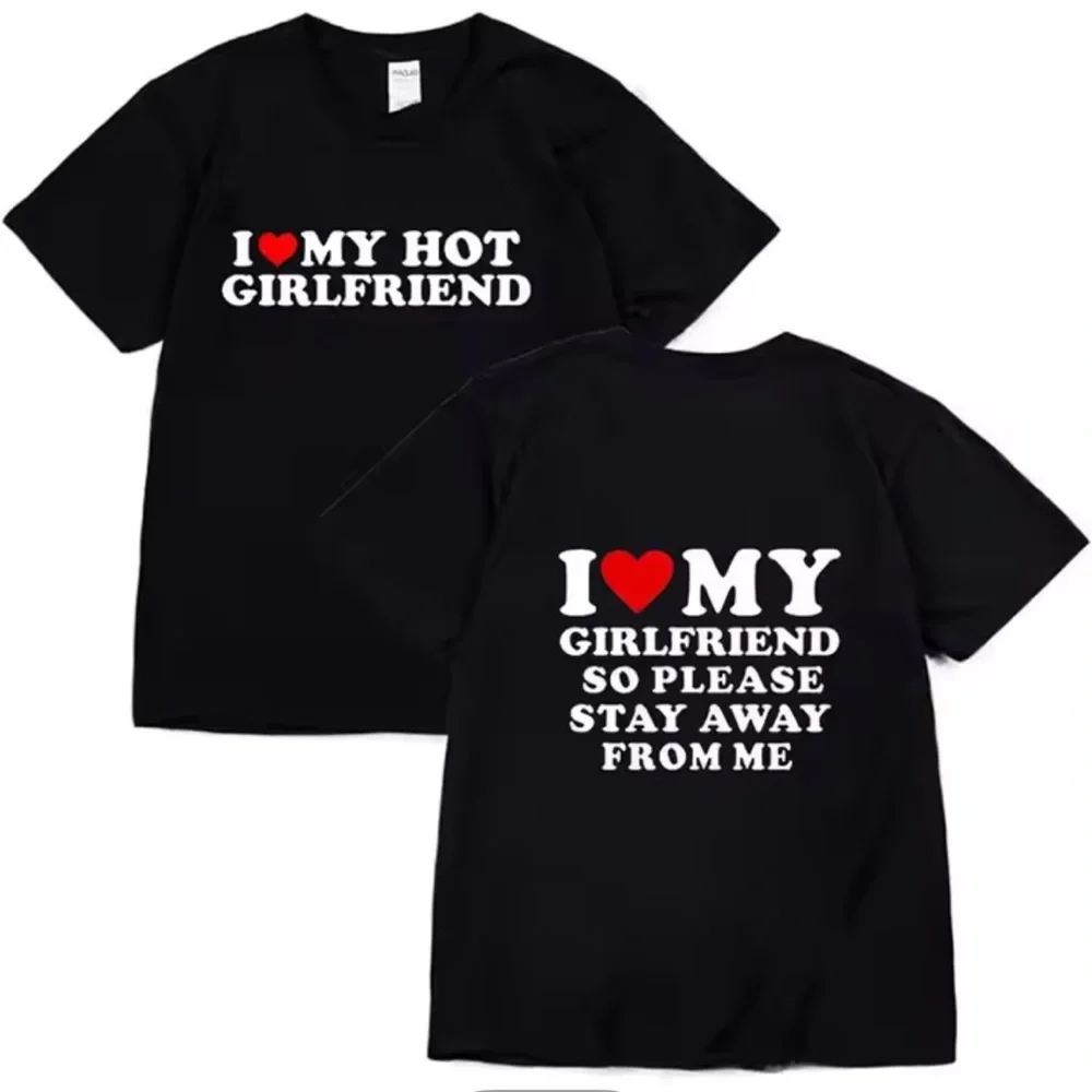 “I Love My Hot Girlfriend/Boyfriend” Graphic T-Shirt – Casual Cotton tee - Picture 2 of 10